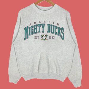 Vtg Anaheim Mighty Ducks Vintage Logo Sweatshirt, Anaheim Ducks Hockey Shirt